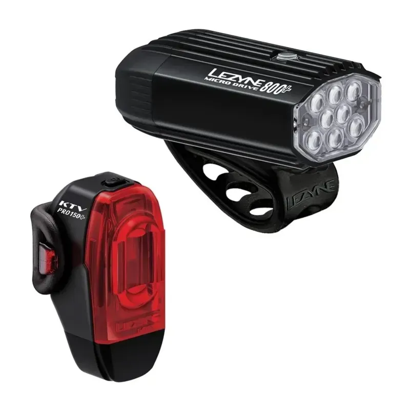 Lezyne Micro Drive 800+/KTV Drive Pro+ Light Set in Black