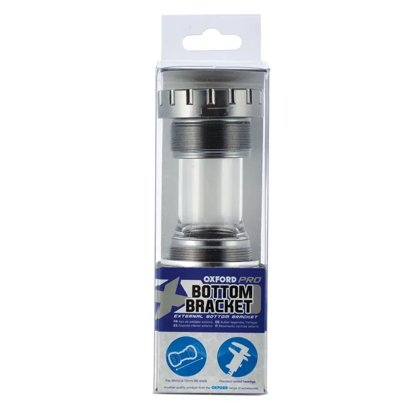 Oxford Threaded 68/73mm External Bottom Bracket in Silver