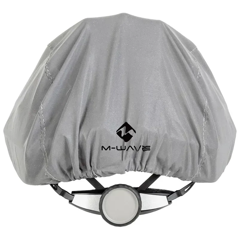 M-Wave Helmet Cover In Silver Full Reflective Fabric-2