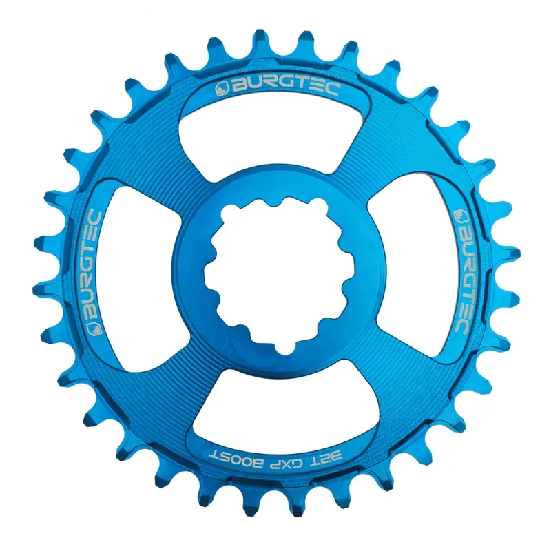 Burgtec GXP Boost 3mm Thick Thin 32T Chainring in Deep Blue