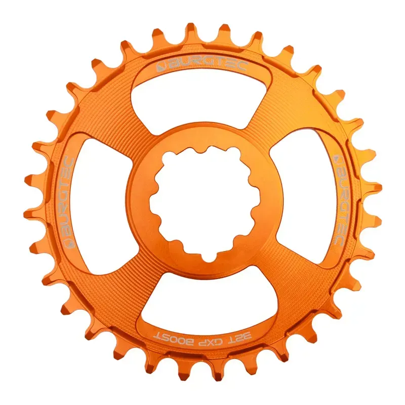 Burgtec 3mm Offset Thick Thin Chainring for SRAM 3-Bolt - 30T - Iron Bro Orange