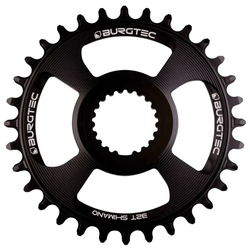 Burgtec Shimano Direct Mount Thick Thin 32-tooth Chainring in Black