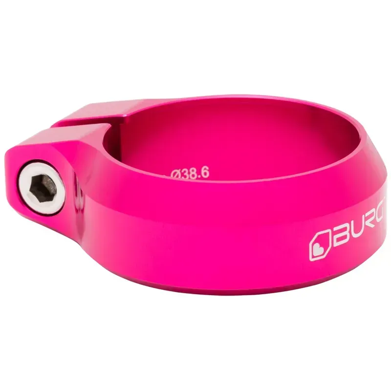 Burgtec Seat Clamp 38.6mm Diameter In Toxic Barbie Pink