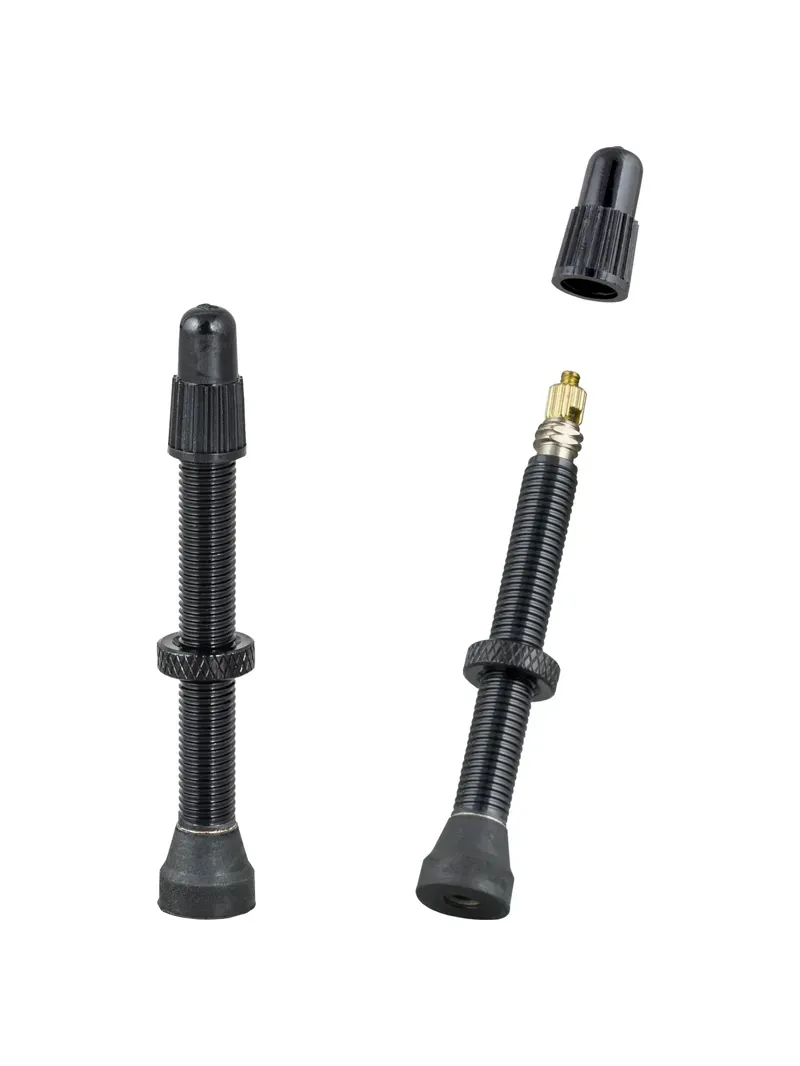 Bontrager Tapered Base TLR Valve Stem 50mm Black Pair