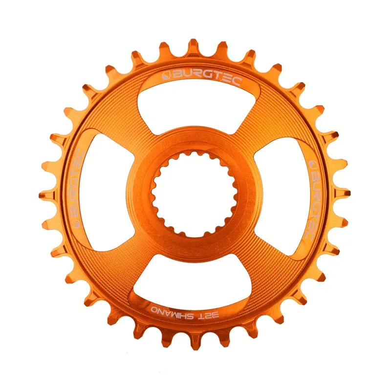 Burgtec Thick Thin Chainring for Shimano Direct Mount - 28T - Iron Bro Orange
