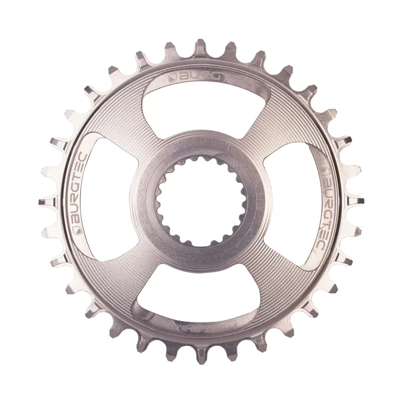 Burgtec Thick Thin Chainring for Shimano Direct Mount - 30T - Rhodium Silver