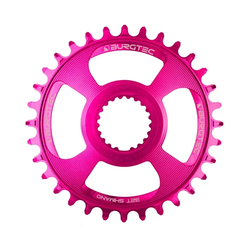 Burgtec Thick Thin Chainring for Shimano Direct Mount - 30T - Toxic Barbie Pink