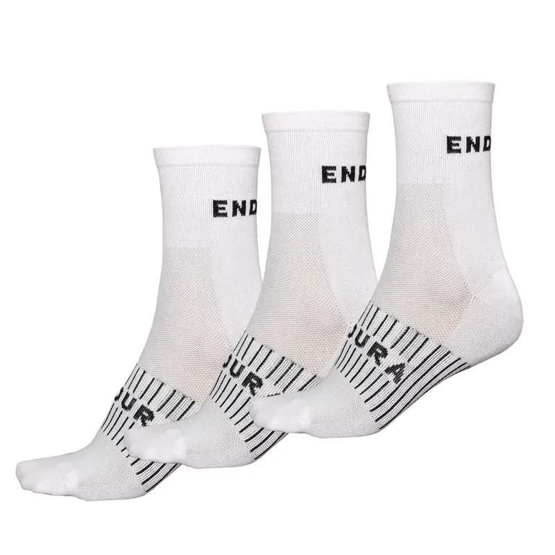Endura Coolmax Race Socks - Triple Pack - White