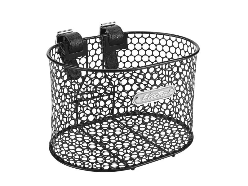 Electra Honeycomb Small Strap Front Basket in Black