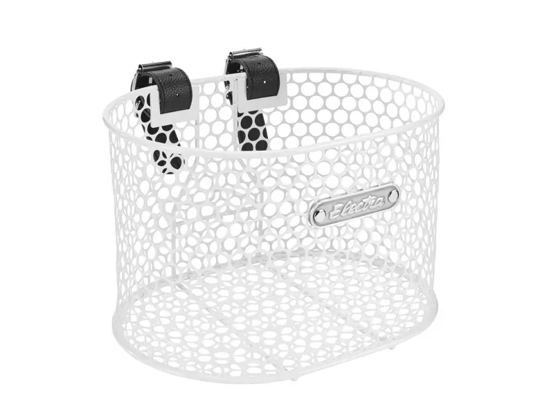 Electra Honeycomb Small Strap Front Basket in White