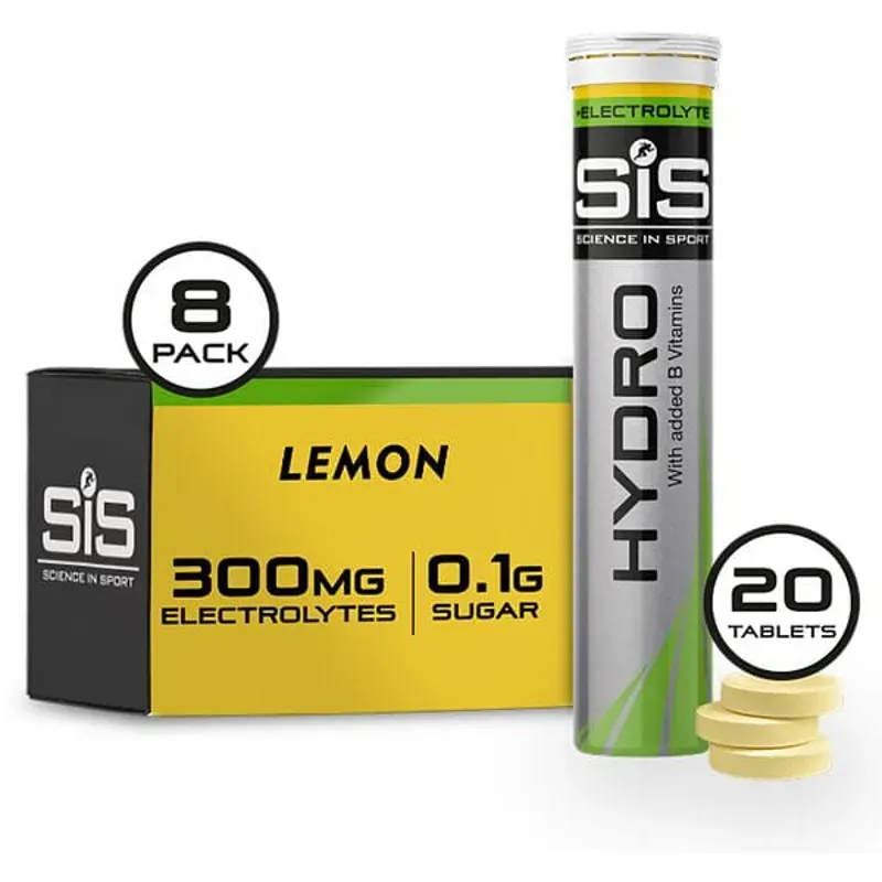 Science in Sport GO Hydro Hydration Drink Tablets in Lemon - Single Tube of 20 Tabs