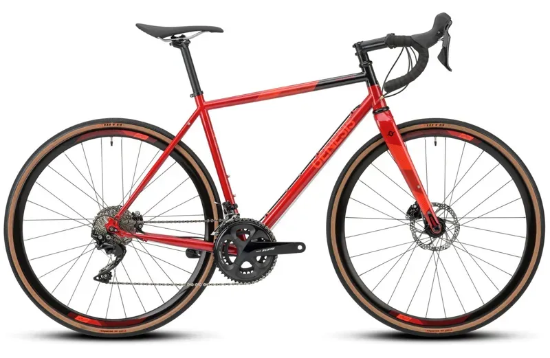 Genesis Equilibrium Disc Steel Road Bike in Red Sheeran