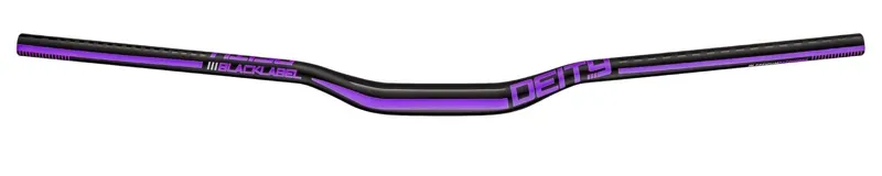 Deity Blacklabel 31.8mm Rise/25mm Bore 800mm Aluminium Handlebar in Purple