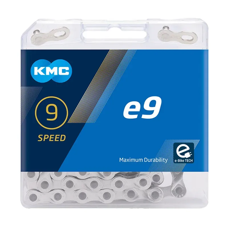 KMC e9 9-speed e-bike Chain 122L Silver