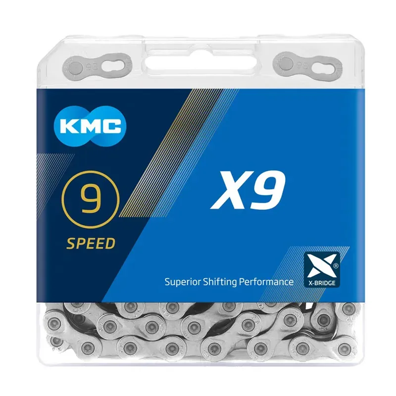KMC X9 9 speed Chain 114L Silver/Grey
