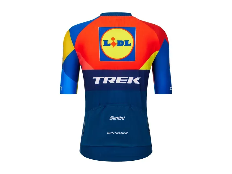 Santini Lidl-Trek Replica Race Jersey in Dark Blue/Yellow-1