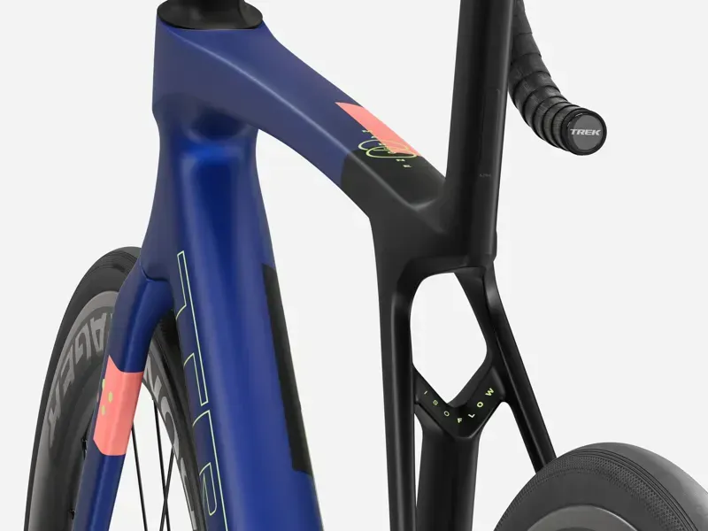 Trek Madone SL 6 AXS Gen 8 Road Bike in Matte Cobalt Blue/Trek Black/Living Coral-3