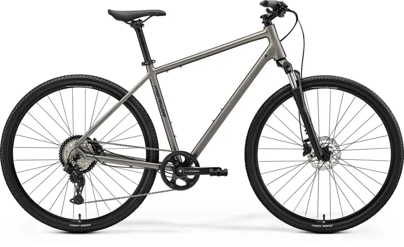 Merida Crossway 20 Hybrid Bike in Silk Warm Slate Grey Black