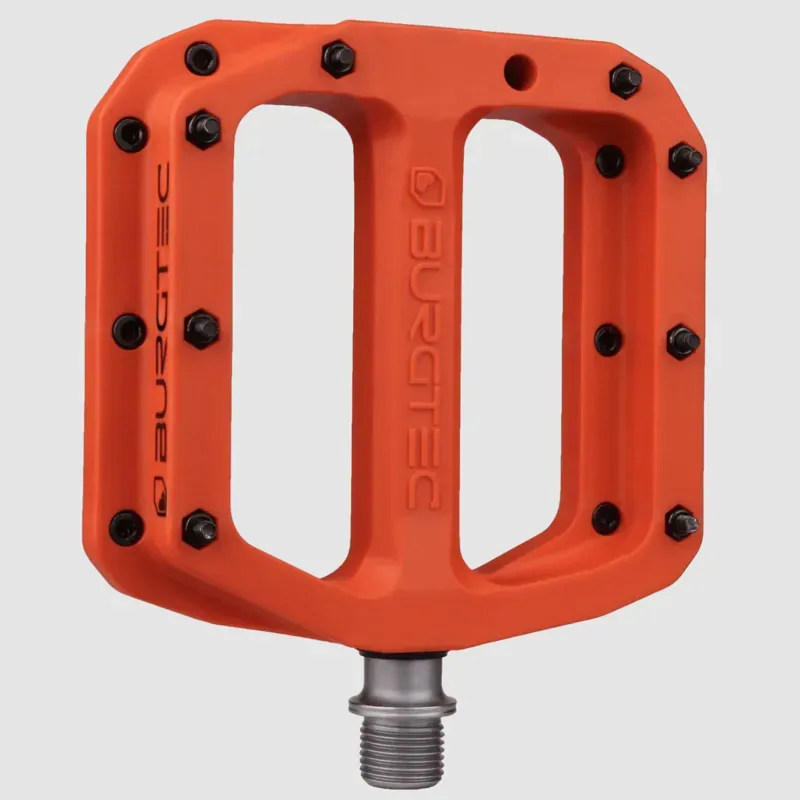 Burgtec MK4 Composite Pedals in Iron Bro Orange