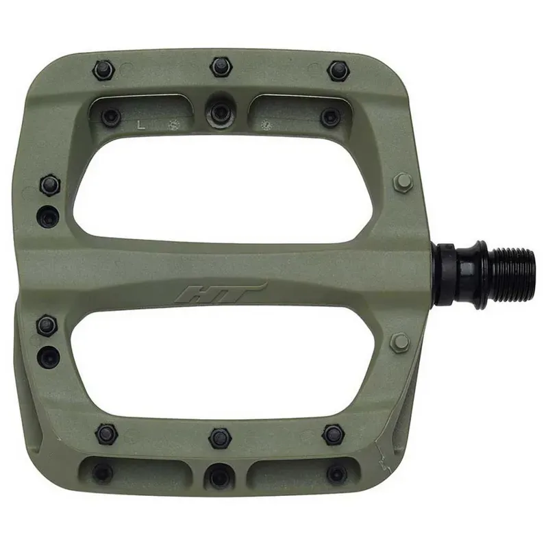 HT Components PA03A Nylon Platform Pedals in Olive