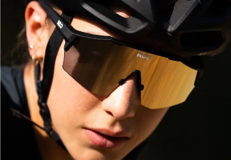 KOO Alibi Glasses Matte Black Frame Gold Mirror Lenses-1