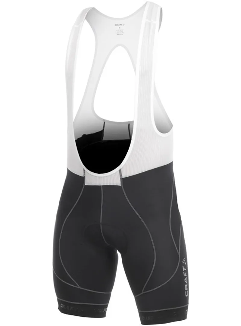 Craft Men's Elite Bike Body Control Bibshorts Size Medium in Black/White