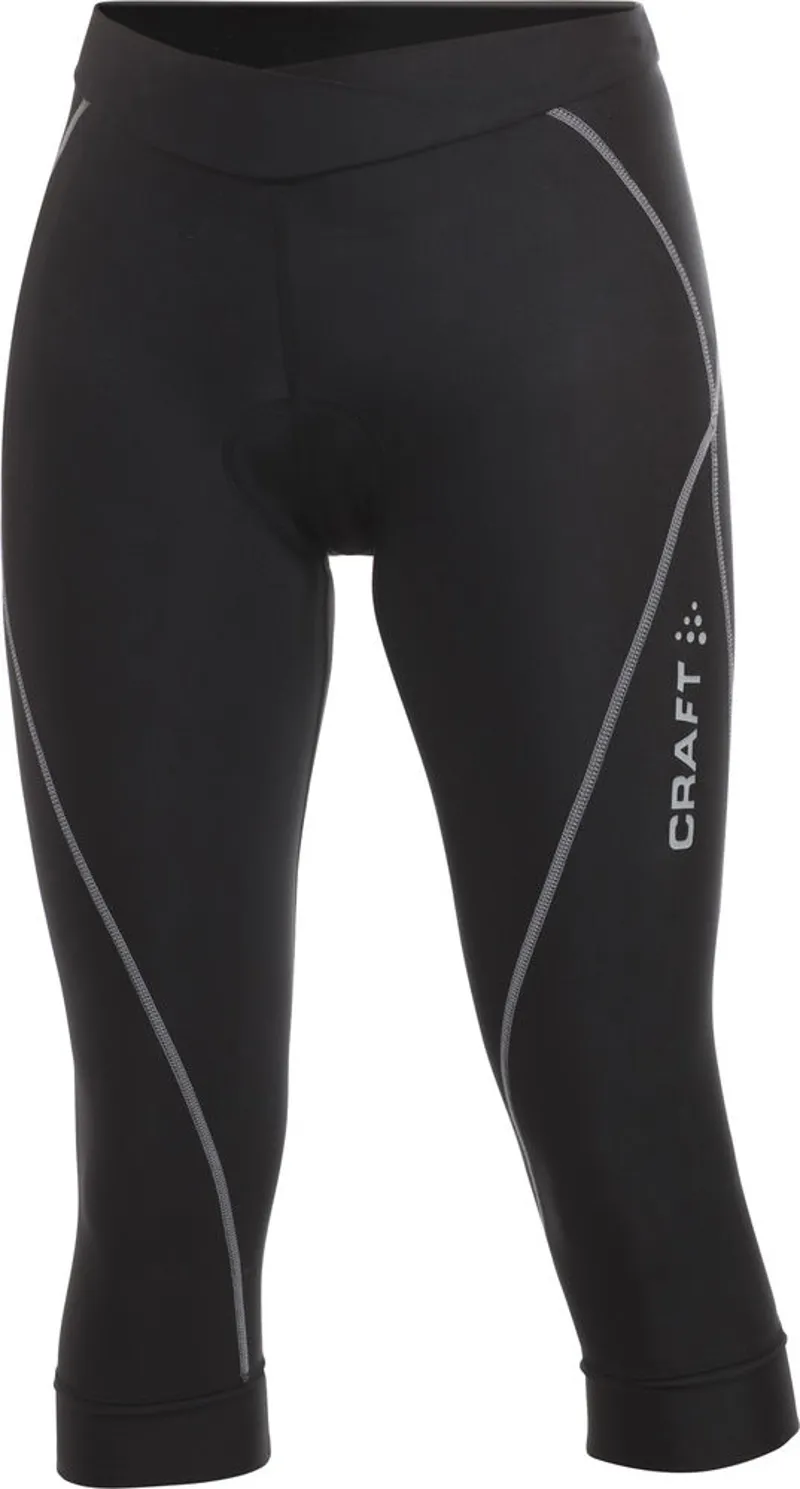 Craft Women's Active Bike 3/4 Knickers Size XS in Black/Steel