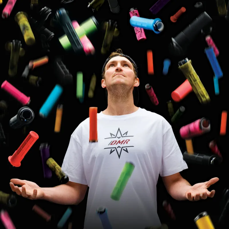 DMR DeathGrip Thin Flangeless Lock-on Grips in Sick Green-1