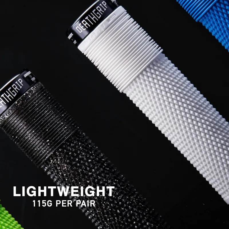 DMR Deathgrip Thin Flangeless Lock-on Grips in Turquoise-7