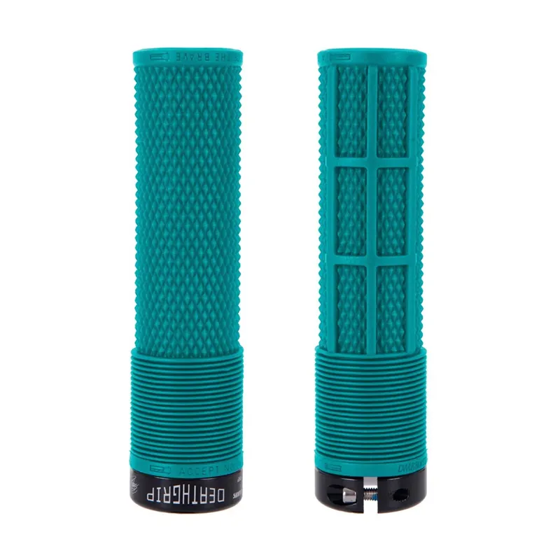 DMR Deathgrip Thin Flangeless Lock-on Grips in Turquoise