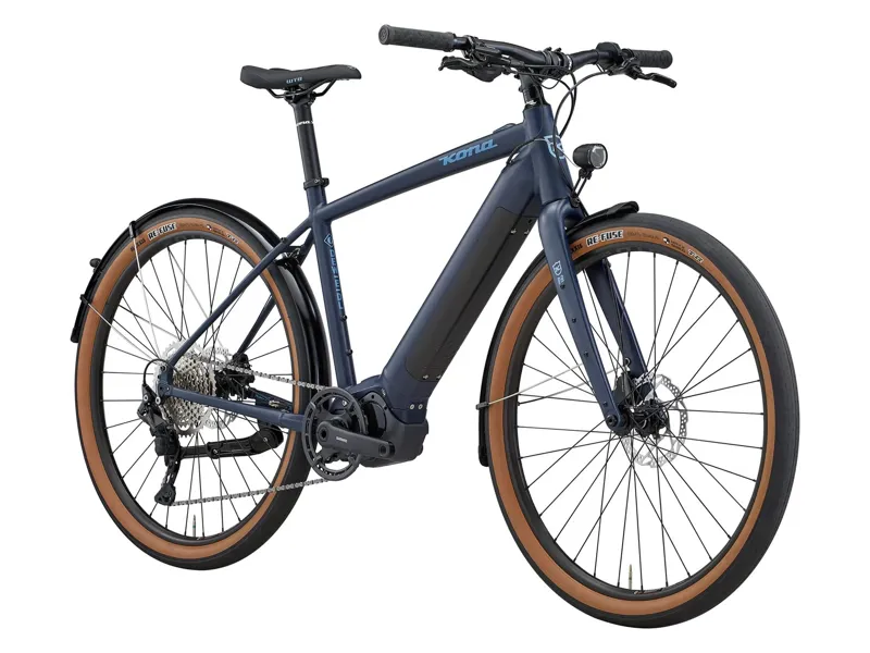 Kona Dew-E DL Electric Bike in Matte Midnight Blue with Blue-Grey Decals-1