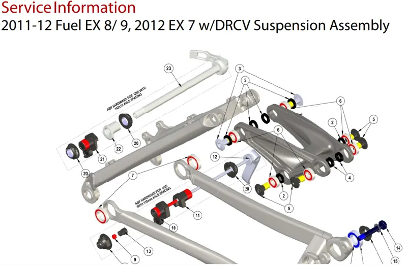 Trek Axle ABP Convert Pivot Bolt Non-drive side for 142x12mm axle-1