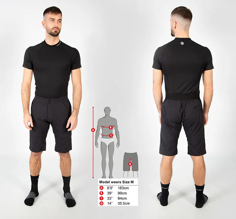 Endura Hummvee Lite Short with Liner in Black-5