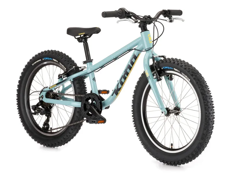 Kona Makena 20 inch Kids Bike In Gloss Harbour Grey with Charcoal/Butter Decals-1