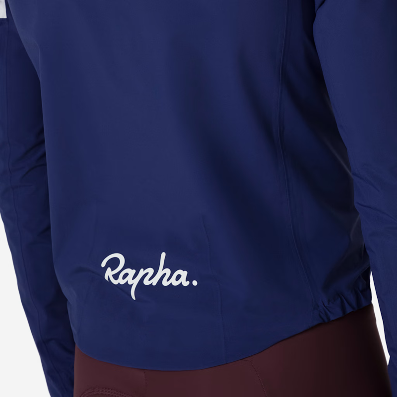 Rapha Men's Core Rain Jacket in Navy Blue/White-5