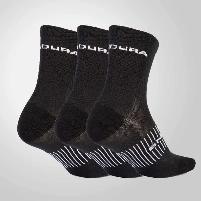 Endura Coolmax Race Socks - Triple Pack - Black-1