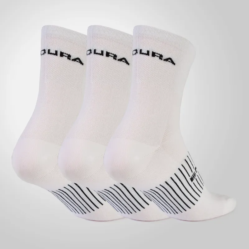 Endura Coolmax Race Socks - Triple Pack - White-1