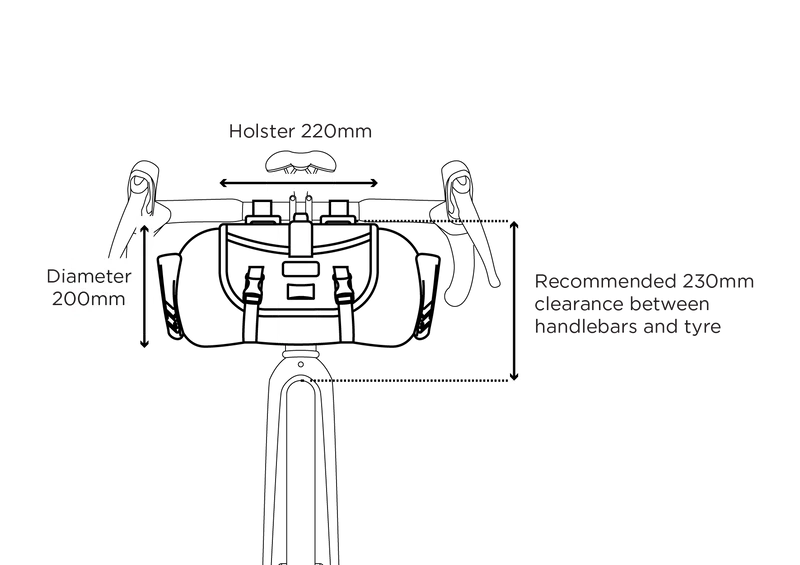 Restrap Holster Bar Bag 14L in Black-8