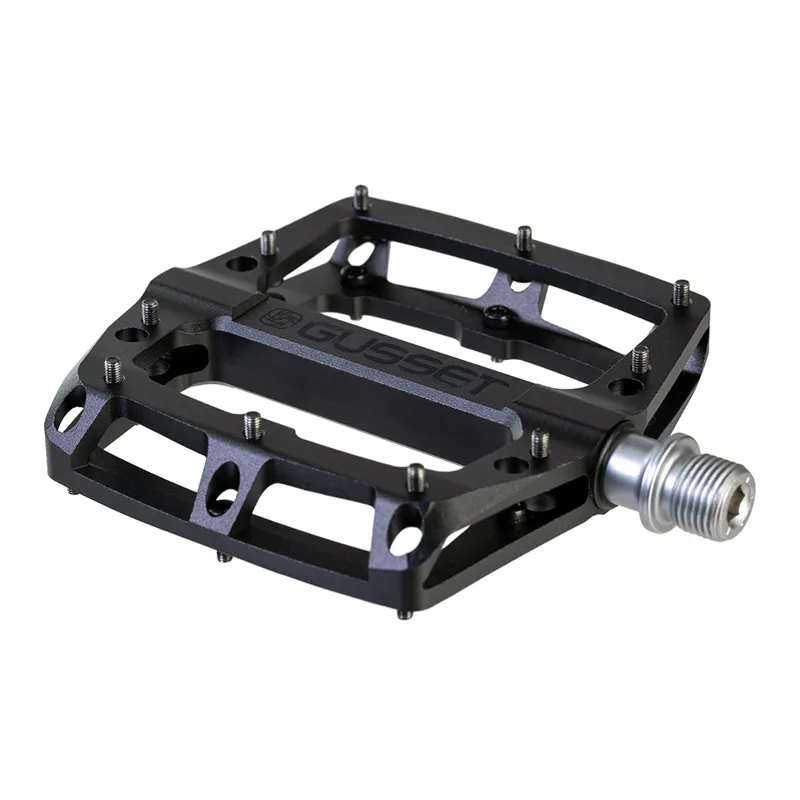 Gusset Slim Jim CNC Pedals in Stealth Black-1