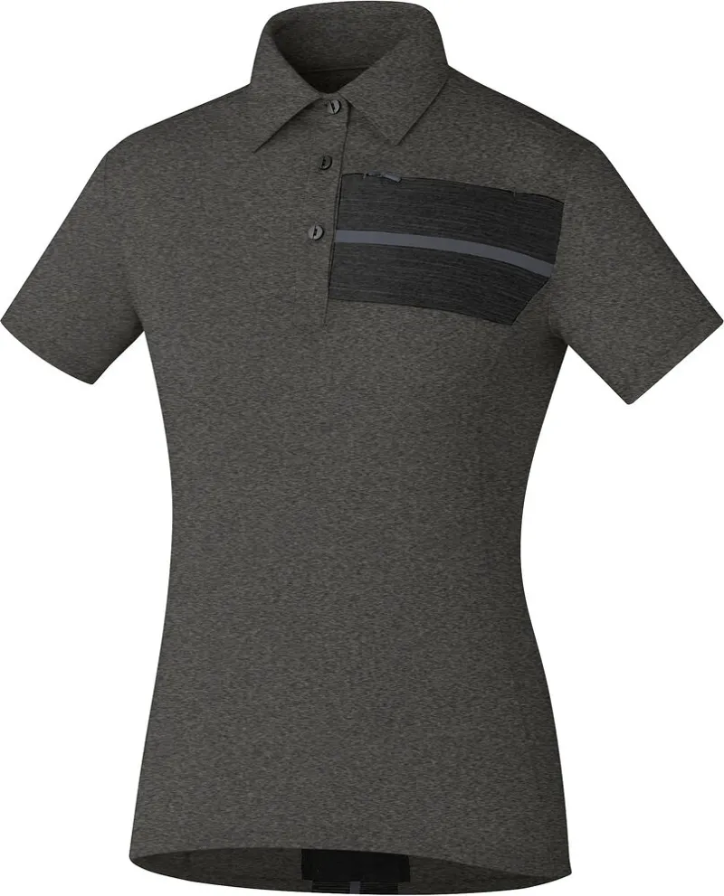 Shimano Women's Transit Polo Jersey XL in Raven Grey