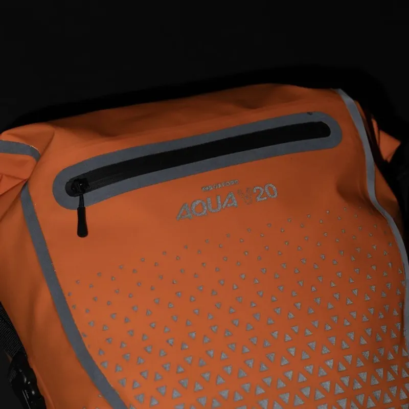 Oxford Aqua V 20 Extreme Visibility Single QR Pannier Bag in Orange-5