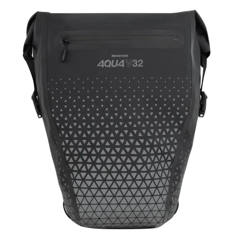 Oxford Aqua V 32 Double Pannier Bag in Black-1