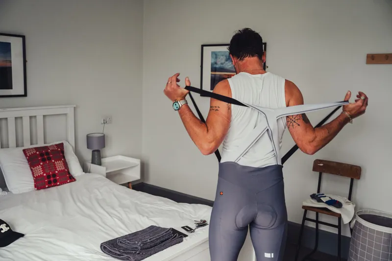 Madison Flux EIT Pad Lycra Men's Bib Short in Black-3