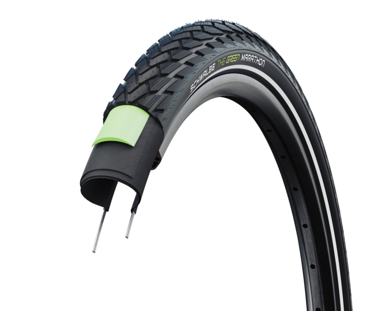 Schwalbe Green Marathon Puncture Resistant Tyre - 16x1.35 Brompton Size