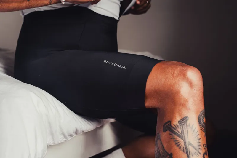 Madison Flux EIT Pad Lycra Men's Bib Short in Black-2