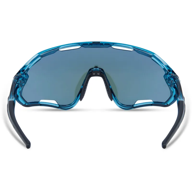 Madison Code Breaker II Cycling Sunglasses - Crystal Gloss - Blue Mirror lens-2