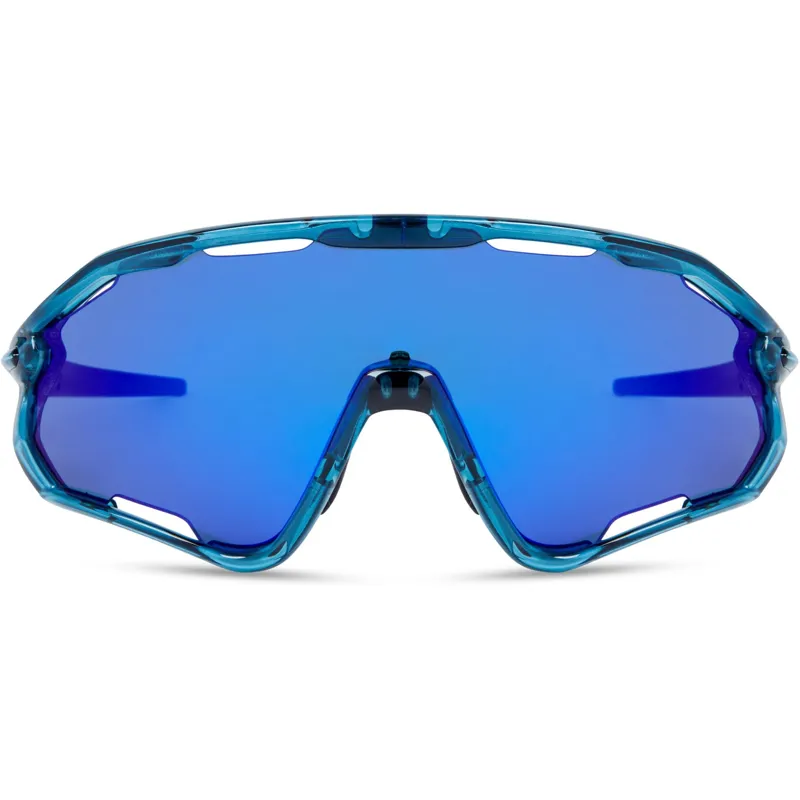 Madison Code Breaker II Cycling Sunglasses - Crystal Gloss - Blue Mirror lens-3