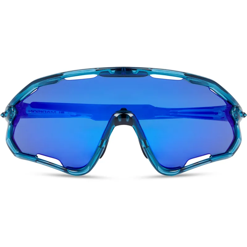 Madison Code Breaker II Cycling Sunglasses - Crystal Gloss - Blue Mirror lens-4