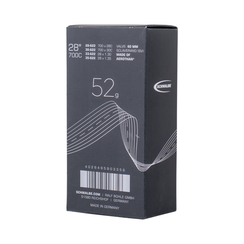Schwalbe SV16E Aerothan Endurance Race Lightweight Inner Tube 700x28-35c 60mm Presta Valve-3