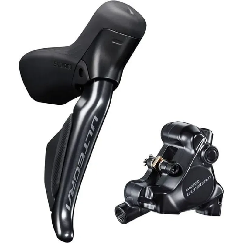 Shimano Ultegra ST-R8170 hydraulic disc brakes Di2 STI with BR-R8170 flat mount callipers with hose without E-tube cables right front